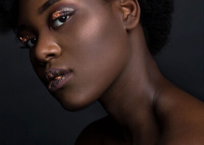 Beauty Portrait of a young dark skinned woman
