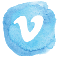 Small watercolor Icon Vimeo